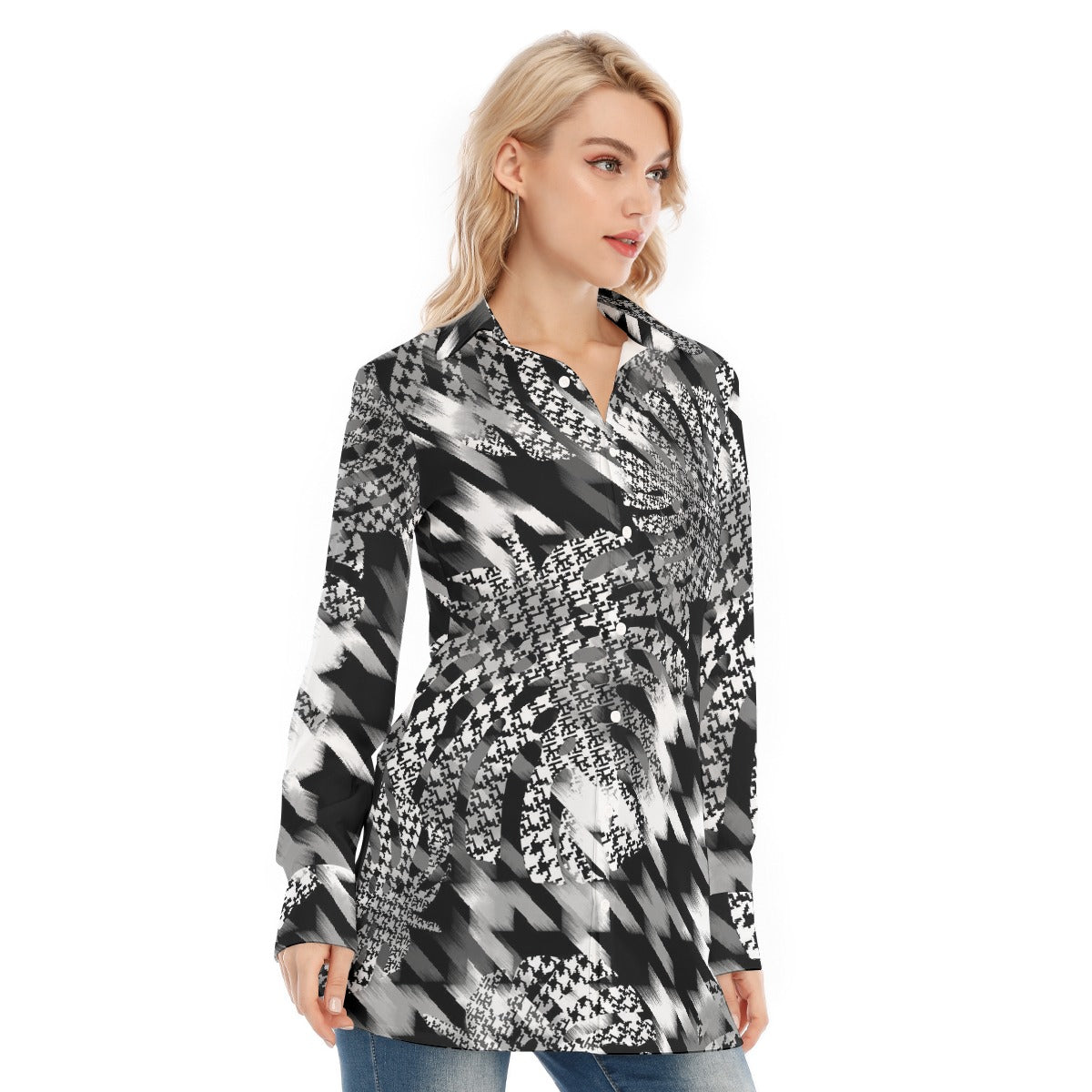 All-Over Print Women's Long Shirt