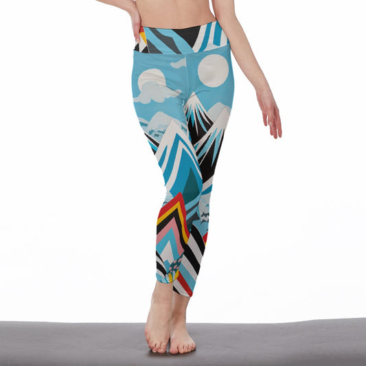 All-Over Print Women's High Waist Leggings | Side Stitch Closure