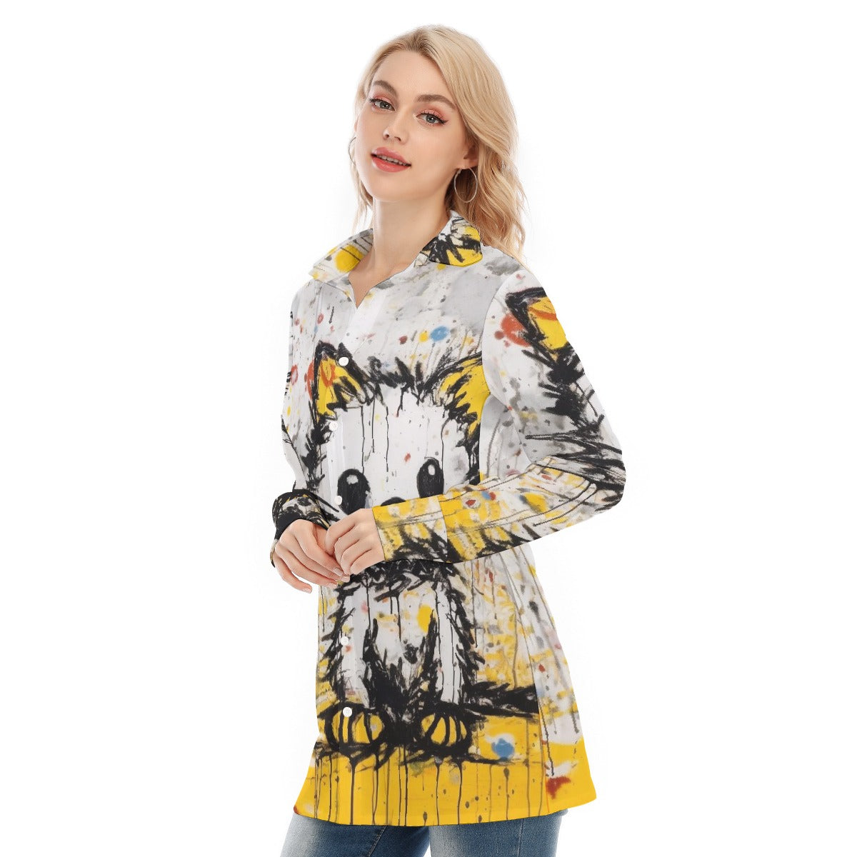 All-Over Print Women's Long Shirt