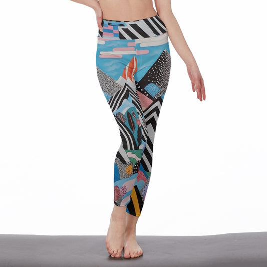 All-Over Print Women's High Waist Leggings | Side Stitch Closure