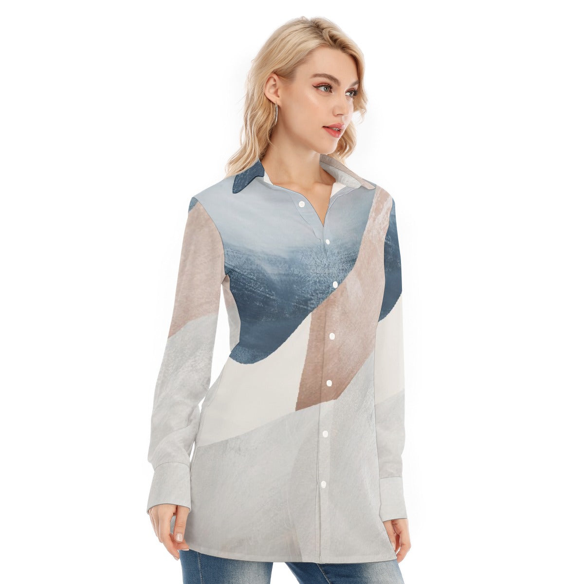 All-Over Print Women's Long Shirt