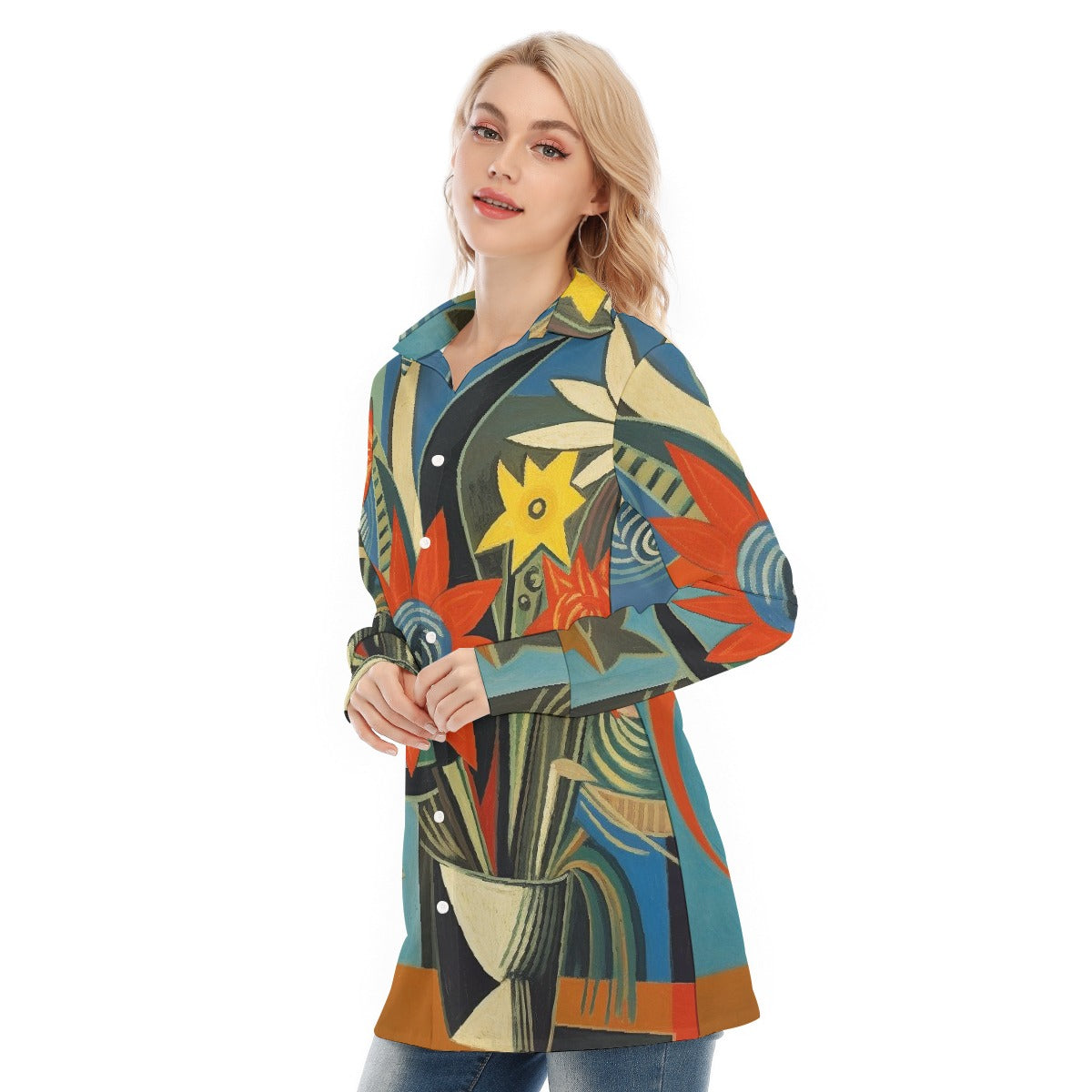 All-Over Print Women's Long Shirt