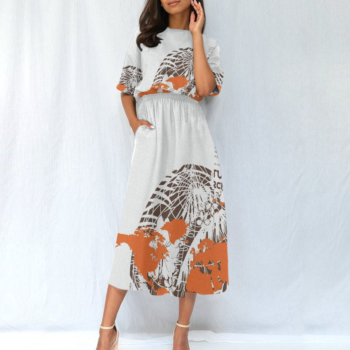 All-Over Print Women's Elastic Waist Dress