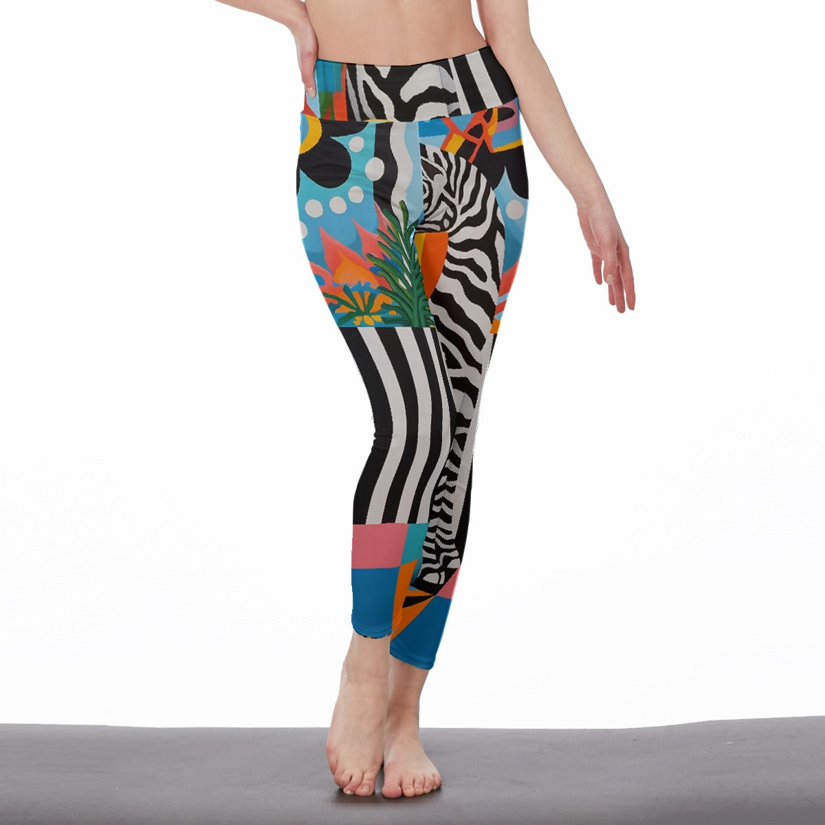 All-Over Print Women's High Waist Leggings | Side Stitch Closure