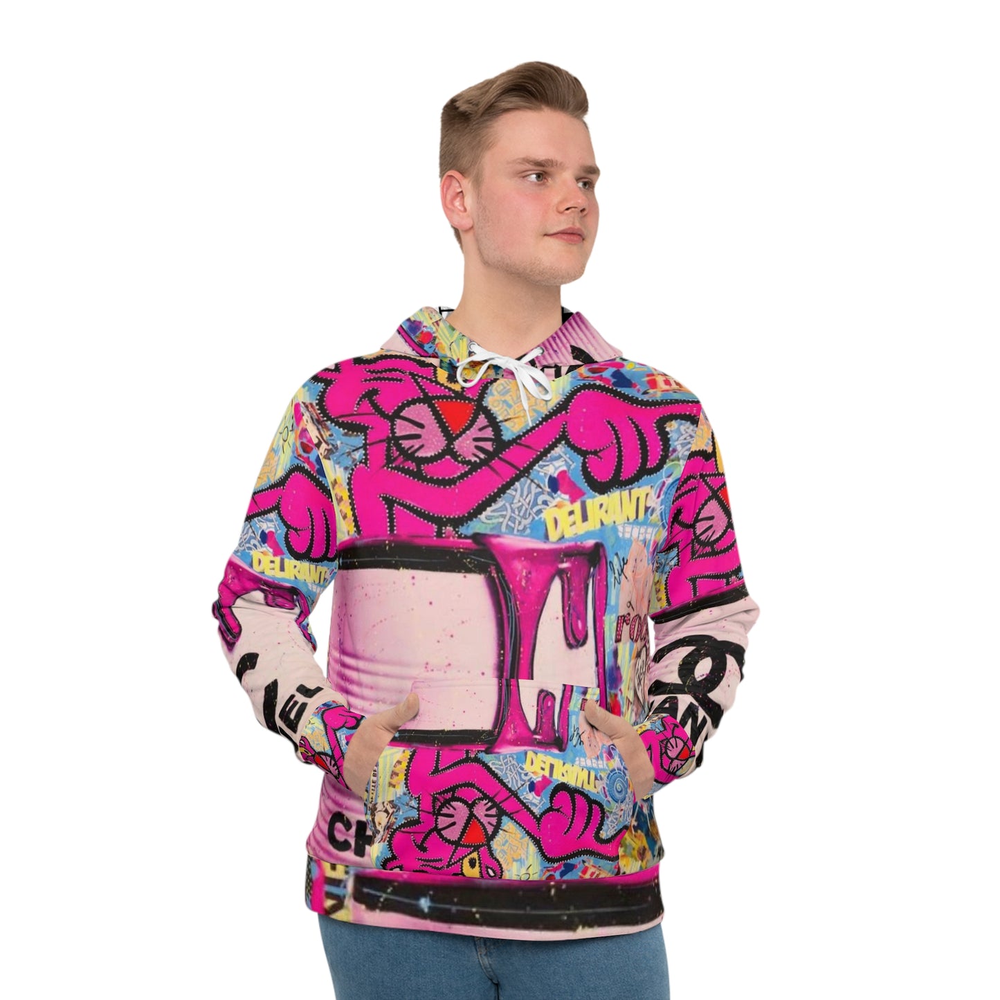 Men's Hoodie - Pointing Pink