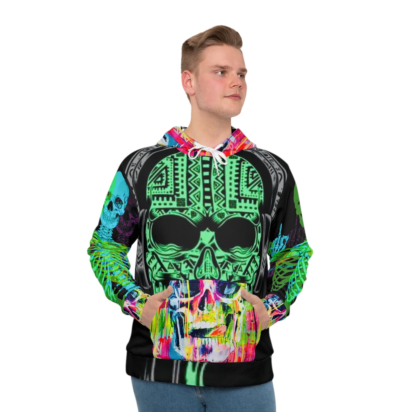 Men's Hoodie - Glowing Skull