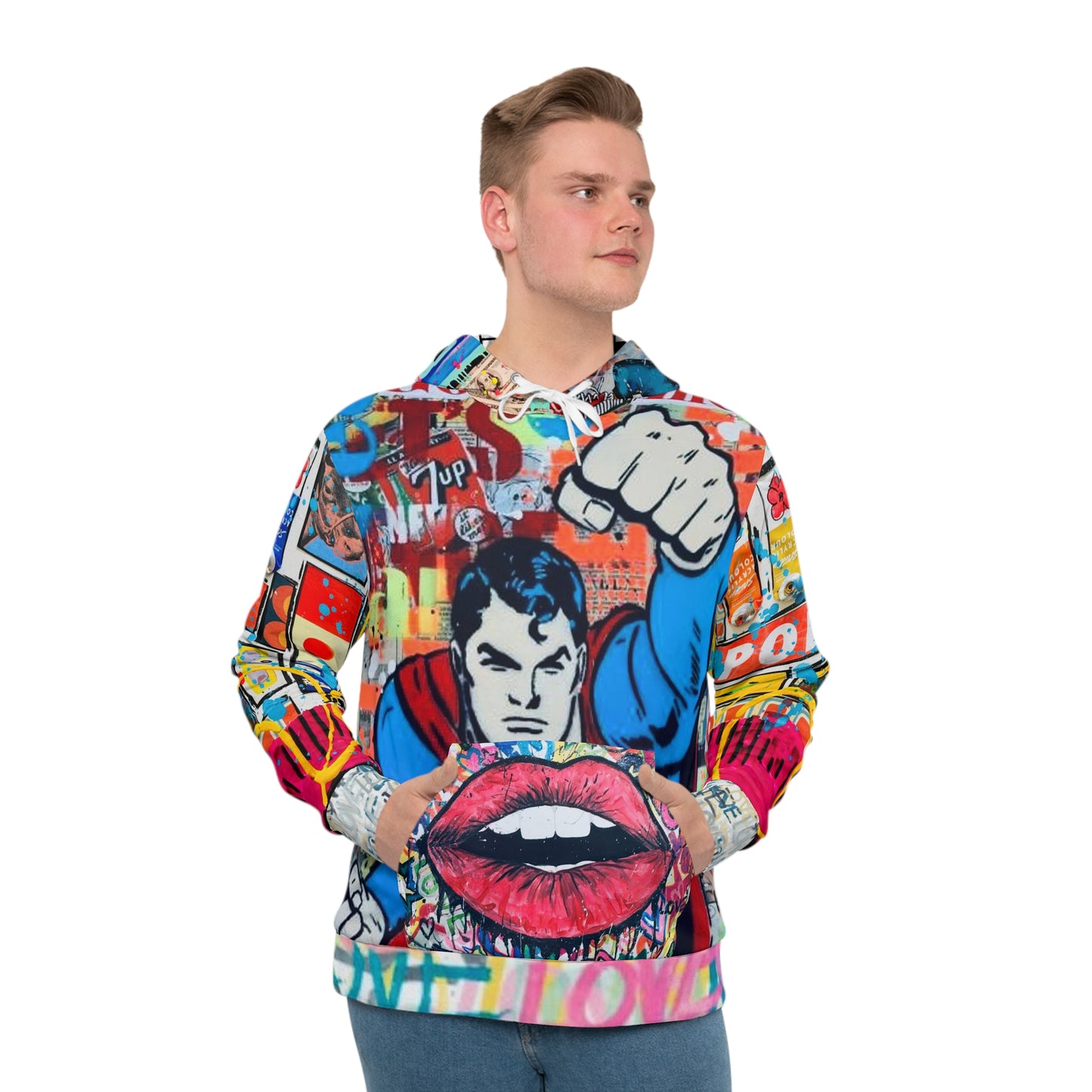 Men's Hoodie - The Super Kiss