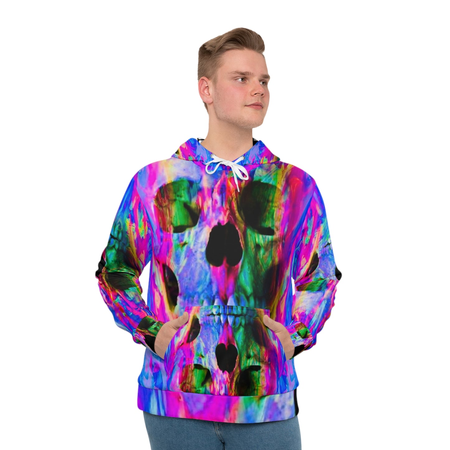 Men's Hoodie - Neon Skull