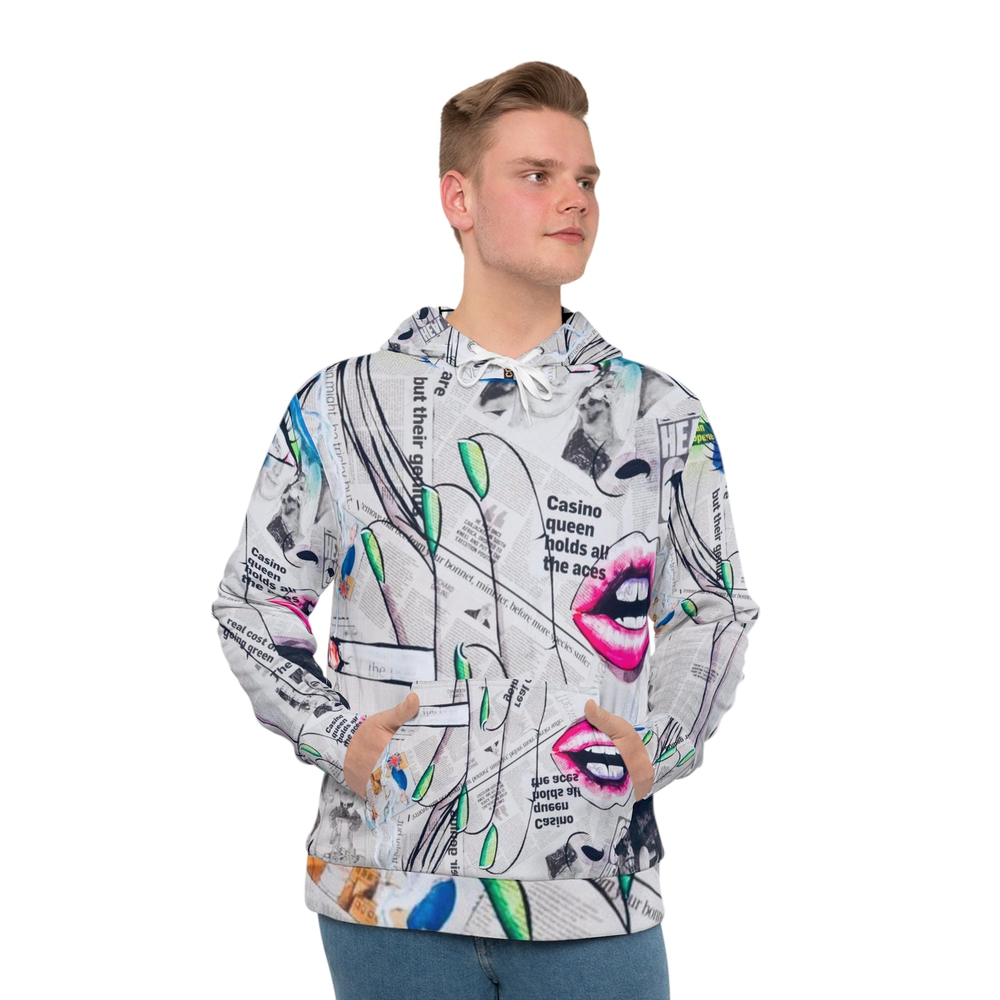 Men's Hoodie - Smoking Lips