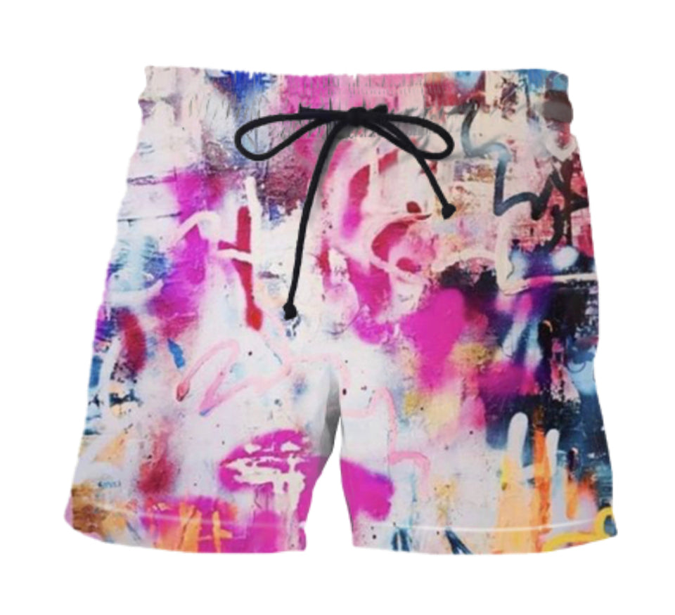 WATERCOLOR WONDERLAND BATHING SUIT / SHORTS