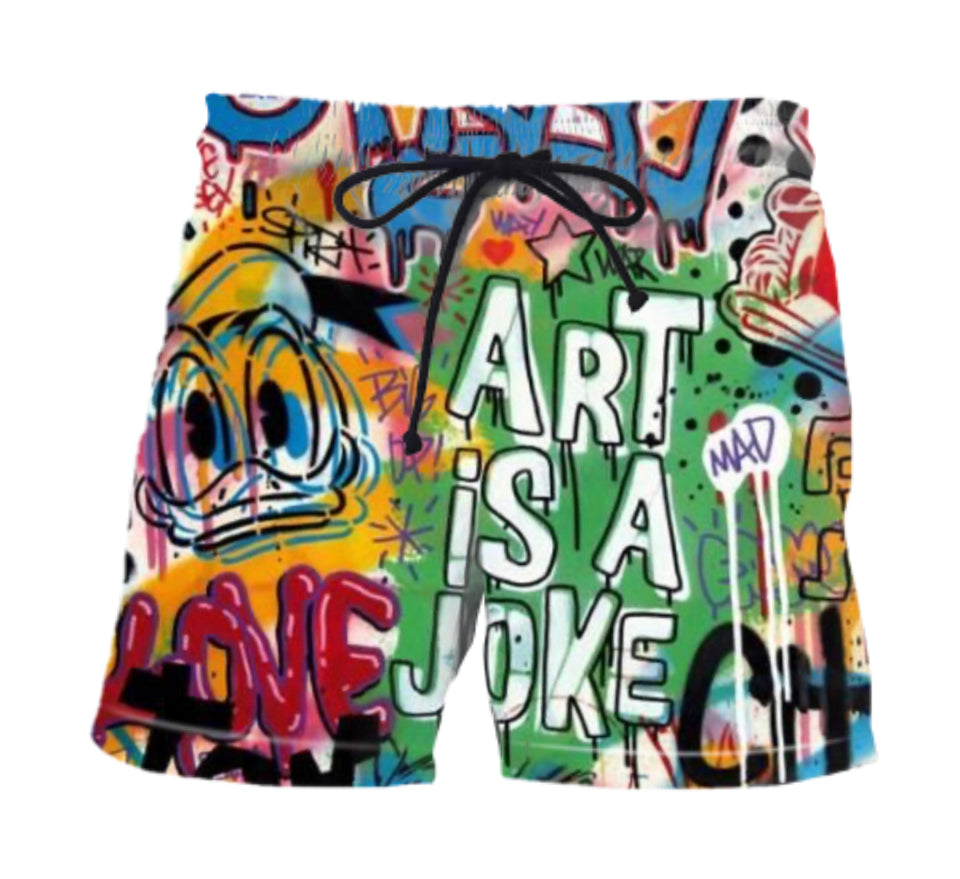 ART IS A JOKE BATHING SUIT / SHORTS