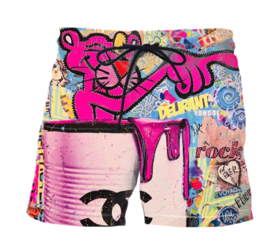 PINK PANTHER ROCKS BATHING SUIT / SHORTS