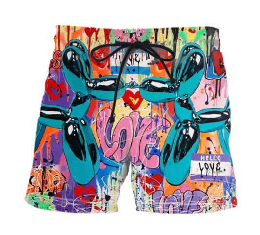 PUPPY LOON LOVE BATHING SUIT / SHORTS