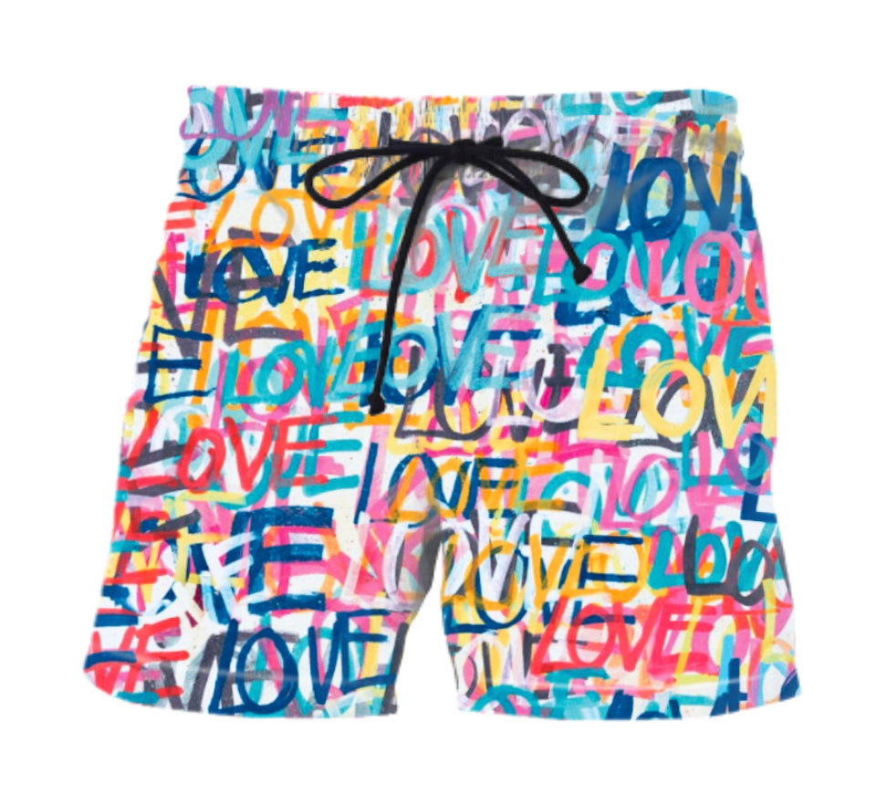 LOVE COLORS BATHING SUIT / SHORTS